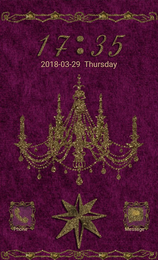 Android application Pink Gold Chandelier Go Locker screenshort