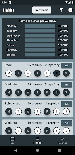 Habit 100 Screen 2