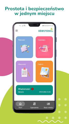 Android application Obecnosci Rodzice/Opiekunowie screenshort