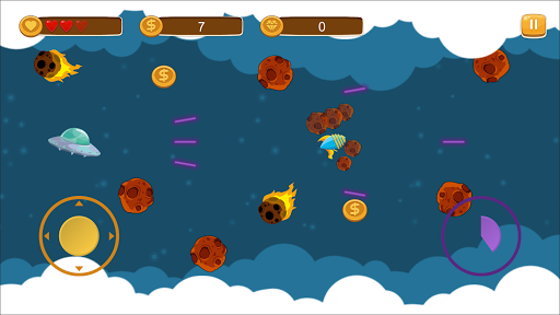 Rocket  Flying Saucer vs Asteroid space simulator