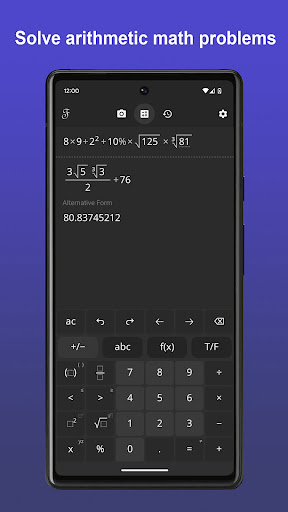 Android application Fintamath: Fast Math Solver screenshort