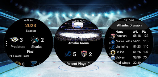 Android application Premium NHL for Wear screenshort