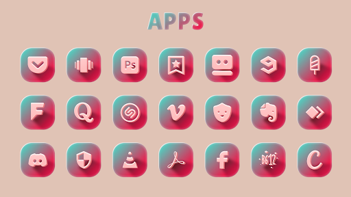 Screenshot of Mint Melon Icon Pack