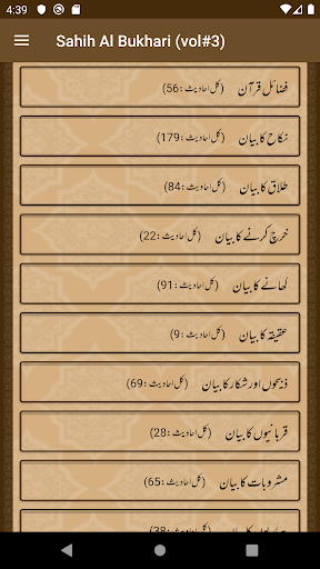 Sahih Al Bukhari Urdu Volume-