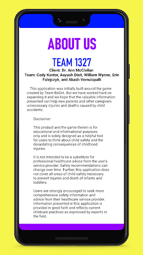 Android application ChildSafe screenshort