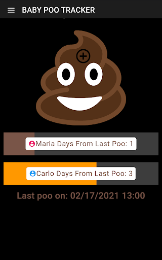 Android application Poo tracker: kids and adults screenshort