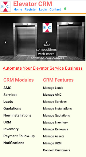 Android application Elevator Service via QR screenshort