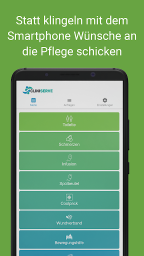 Android application Cliniserve Patient screenshort