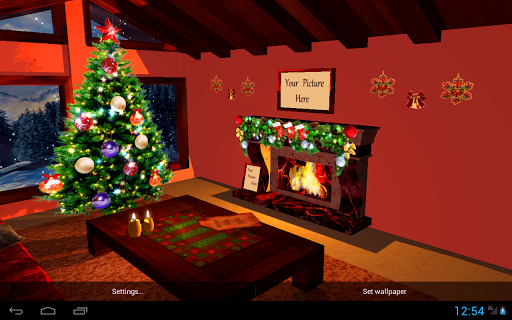 3D Christmas fireplace Screen 3