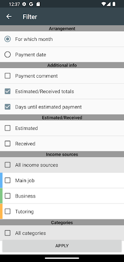 My Salary - Income Accounting Screenshot