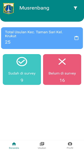 Android application Musrenbang screenshort