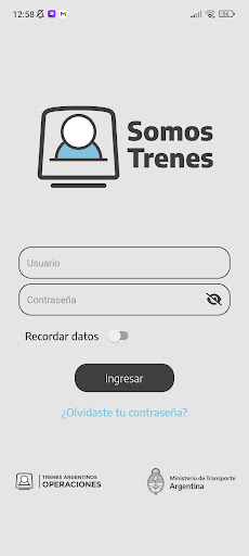 Android application Somos Trenes screenshort