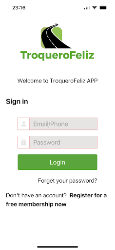 Android application TroqueroFeliz screenshort