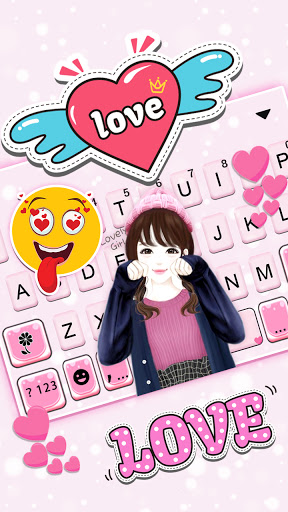 Lovely Cute Girl Keyboard Back Screen 3
