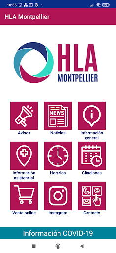 Android application Clínica Montpellier screenshort