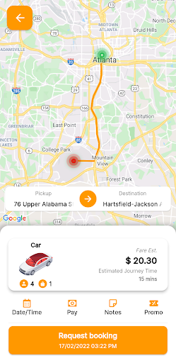 City Taxi Atlanta Screen 2