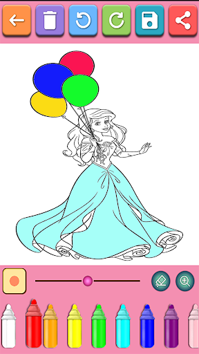 Cute Princess Coloring Pages Screen 3