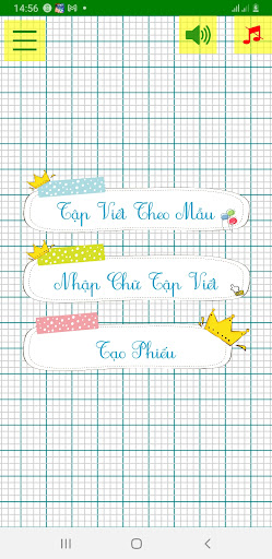 Android application Tập Viết Tiếng Việt Lớp 1 2 3 screenshort