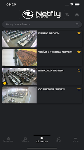 Android application Netfly Câmeras screenshort