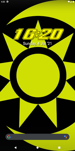 Android application VR46 Clock & Live Wallpapers screenshort