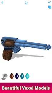 Guns 3D Color by Number – Weapons Voxel Coloring 5