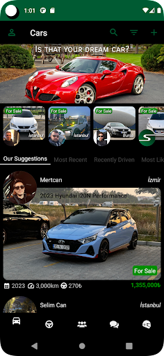 Android application Steerr screenshort