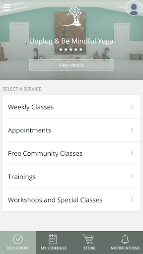 Android application Unplug & Be Mindful Yoga screenshort