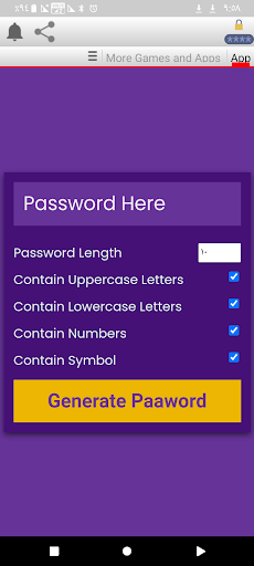 Password Generator Screen 3