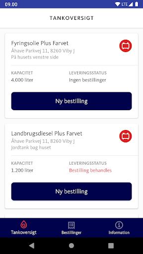 Android application OK Bestil screenshort