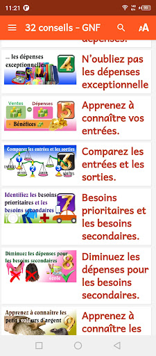 Android application 32 conseils - GNF avec audio screenshort