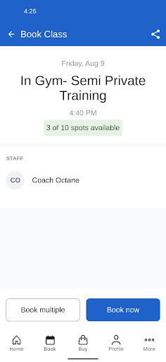 Octane Personal Training Screen 3