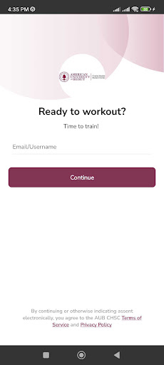 Android application AUB CHSC screenshort