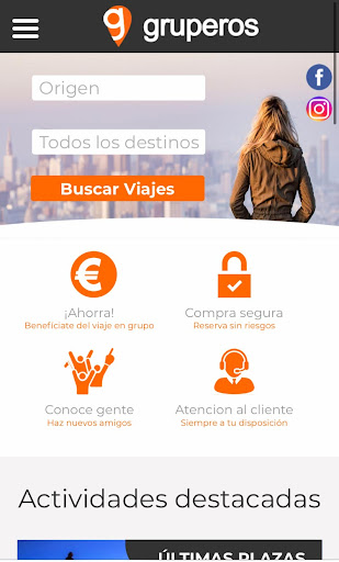 Android application Gruperos screenshort