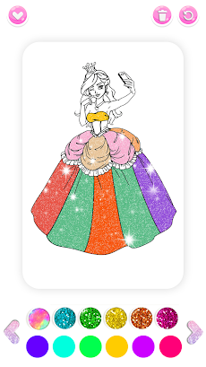 Princess Glitter Coloring Bookのおすすめ画像3