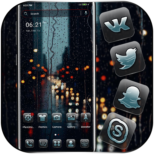 Rain Drop on Glass Theme logo