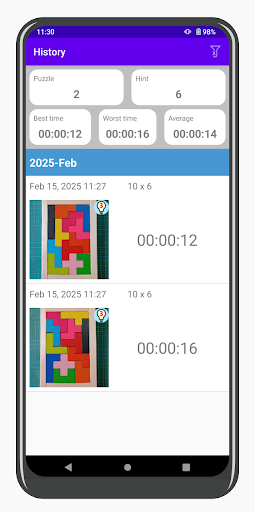 Pentomino puzzle ekran görüntüsü