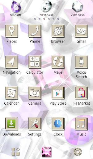 -Glittering Gems- Theme +HOME Screen 2