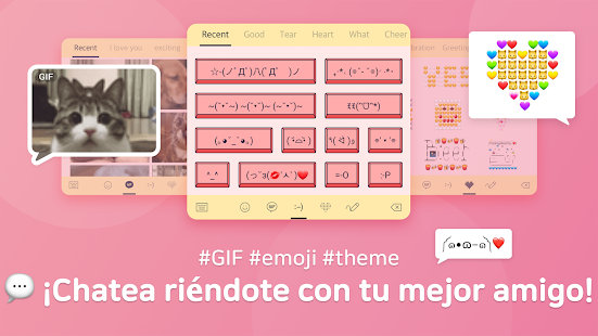 Teclado Diseñado: tema, fuente Screenshot