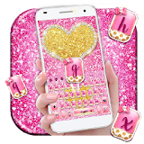 Gold Glitter Heart Keyboard icon