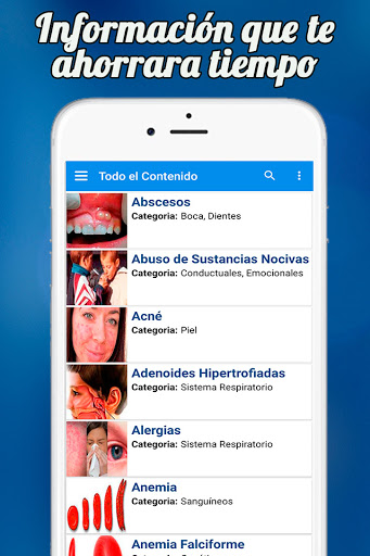 Android application Enfermedades Infantiles screenshort
