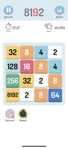 Android application 8192 - 2048 Fall and Merge screenshort