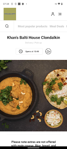 Android application Khan's Balti House Clondalkin screenshort