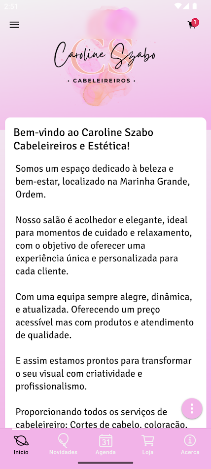 #7. CS Cabeleireiros (Android) Által: MGM Lda