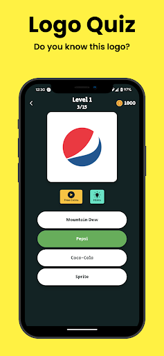 Android application Logo Game - Multiple choice screenshort