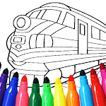 Cover Image of Descargar Juego de trenes: libro para colorear.  APK