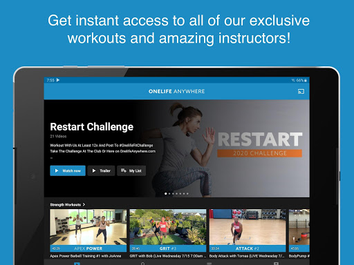 Screenshot of Onelife Anywhere on Demand Fit