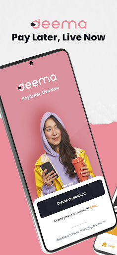 Android application deema | Pay Later, Live Now screenshort