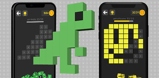 Coloring Pixels 8x8: 3D Cubes