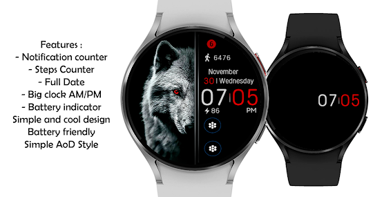 Red Wolf Watch Face