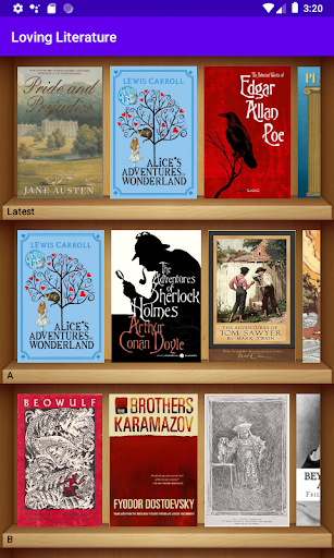 Android application Loving Literature screenshort